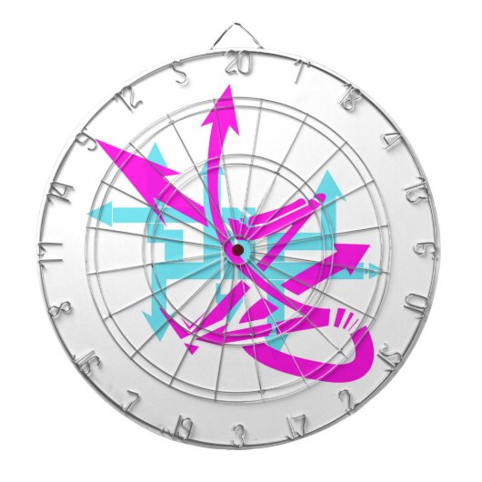 Abstrakte Pfeiltasten Dartscheibe (vorne)