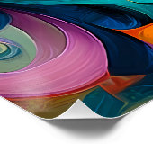 Abstrakte Pferde Illustration in bunten Farben Poster (Ecke)
