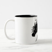 Abstrakte Pferdehaut Zweifarbige Tasse (Links)