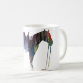 Abstrakte PferdeSilhouette Kaffeetasse (VorderseiteRechts)