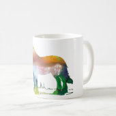 Abstrakte PferdeSilhouette Kaffeetasse (VorderseiteRechts)