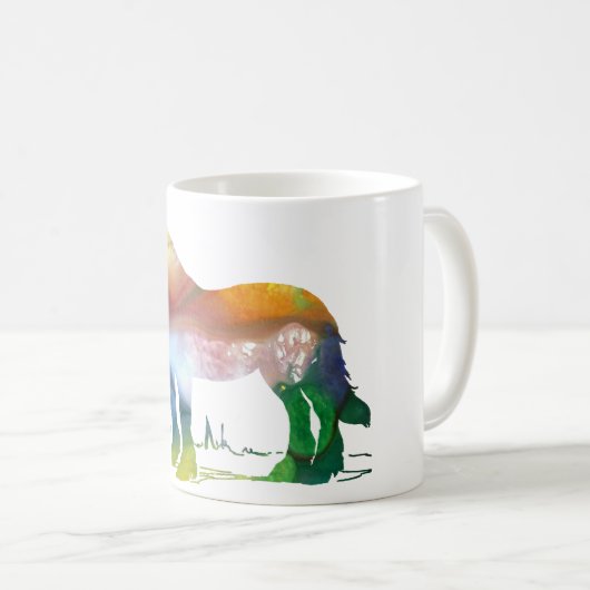 Abstrakte PferdeSilhouette Kaffeetasse (VorderseiteRechts)