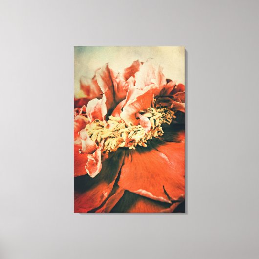 Abstrakte Pfingstrose Leinwanddruck (Vorderseite)