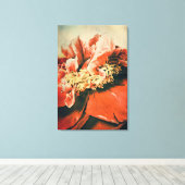 Abstrakte Pfingstrose Leinwanddruck (Insitu (Holzboden))