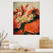 Abstrakte Pfingstrose Poster (Küche)