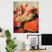 Abstrakte Pfingstrose Poster (Heimbüro)