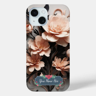 Abstrakte Pfirsichblüten Moderne Kunst Case-Mate iPhone Hülle