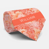 Abstrakte Pfirsiche Krawatte (Gerollt)