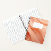 Abstrakte Pfirsichflüssigkeit Notizblock (Innenseite)