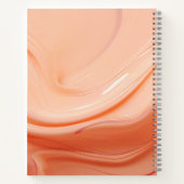 Abstrakte Pfirsichflüssigkeit Notizblock (Rückseite)