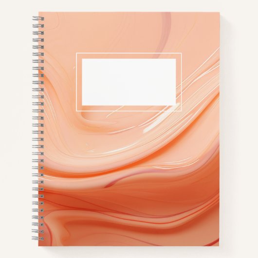 Abstrakte Pfirsichflüssigkeit Notizblock (Vorderseite)