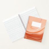 Abstrakte Pfirsichflüssigkeit Notizblock (Innenseite)