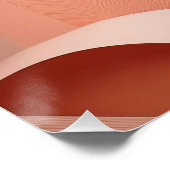 Abstrakte Pfirsichkurven - Moderne Kunst Poster (Ecke)