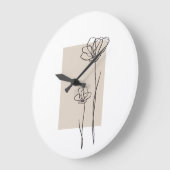 Abstrakte Pflanze Große Wanduhr (Winkel)
