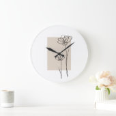 Abstrakte Pflanze Große Wanduhr (Zuhause)