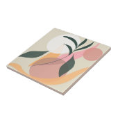 Abstrakte Pflanze Illustration Formen Rosa Vegetat Fliese (Seite)