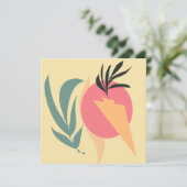 Abstrakte Pflanze Illustrationsformen Rosa Gelb (Stehend Vorderseite)