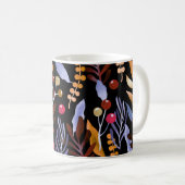 Abstrakte Pflanze Kräutermuster Kaffeetasse (VorderseiteRechts)
