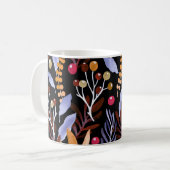 Abstrakte Pflanze Kräutermuster Kaffeetasse (Vorderseite Links)