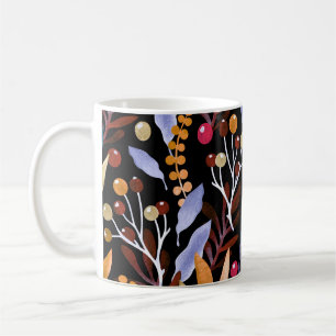 Abstrakte Pflanze Kräutermuster Kaffeetasse