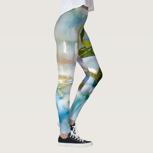 Abstrakte Pflanze Wasser Leggings (Rechts)