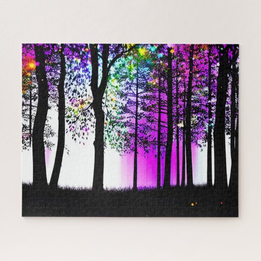 Abstrakte Phantastische Farben im Schwarzwald der  Puzzle (Horizontal)