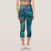 abstrakte Phoenix Feathers Capri Leggings (Rückseite)