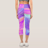 abstrakte Phoenix Feathers Capri Leggings (Rückseite)
