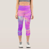abstrakte Phoenix Feathers Capri Leggings (Vorderseite)
