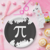 Abstrakte Pi-Symbol-Papiertafel Pappteller (Party)