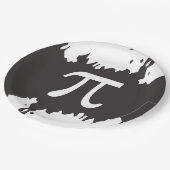 Abstrakte Pi-Symbol-Papiertafel Pappteller (Schrägansicht)
