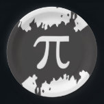 Abstrakte Pi-Symbol-Papiertafel Pappteller<br><div class="desc">Cooles Pi Geschenk in Schwarz und Weiß Abstrakter Grafik Design für Funky Mathe Themed Gear. Pi Day Paper Teller. Einzigartiges Pi Day Party.</div>