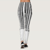 Abstrakte Piano-Keys in Schwarz und Weiß Leggings (Rückseite)