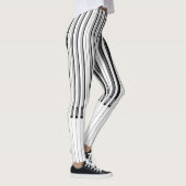 Abstrakte Piano-Keys in Schwarz und Weiß Leggings (Rechts)