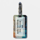 Abstrakte Pictured Rocks National Lakeshore Gepäckanhänger (Rückseite vertikal)