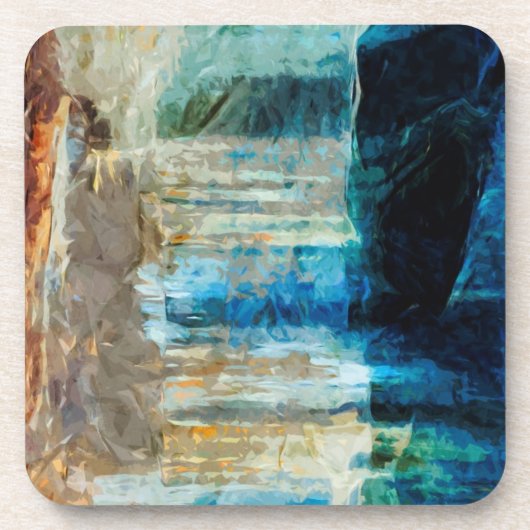 Abstrakte Pictured Rocks National Lakeshore Getränkeuntersetzer (Vorderseite)