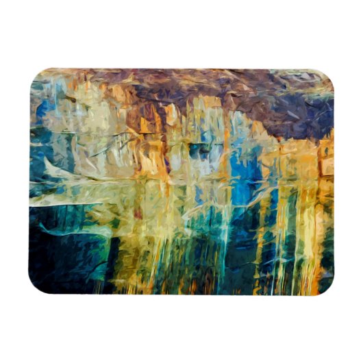 Abstrakte Pictured Rocks National Lakeshore Magnet (Horizontal)