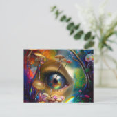 Abstrakte Pilze aus dem Auge Postkarte (Stehend Vorderseite)