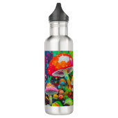 Abstrakte Pilze in Wasserfarbe Edelstahlflasche (Links)