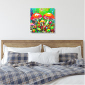 Abstrakte Pilze in Wasserfarbe Leinwanddruck (Insitu (Schlafzimmer))