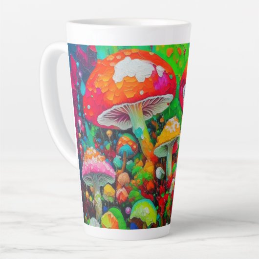 Abstrakte Pilze in Wasserfarbe Milchtasse (Linke Ecke)