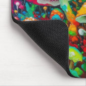 Abstrakte Pilze in Wasserfarbe Mousepad (Ecke)