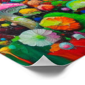 Abstrakte Pilze in Wasserfarbe Poster (Ecke)