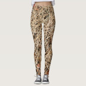 Abstrakte Pine Needles Leggings (Vorderseite)