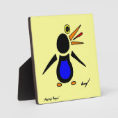 Abstrakte Pinguin Plaque - Gelb Fotoplatte (Vorderseite)