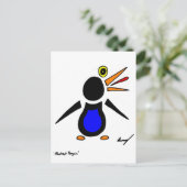Abstrakte Pinguin Postkarte (Stehend Vorderseite)