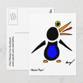 Abstrakte Pinguin Postkarte (Vorne/Hinten)
