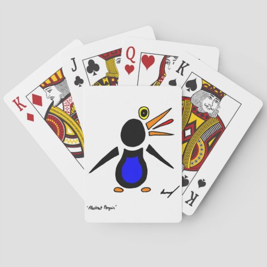 Abstrakte Pinguin-Spielkarten Spielkarten (Rückseite)