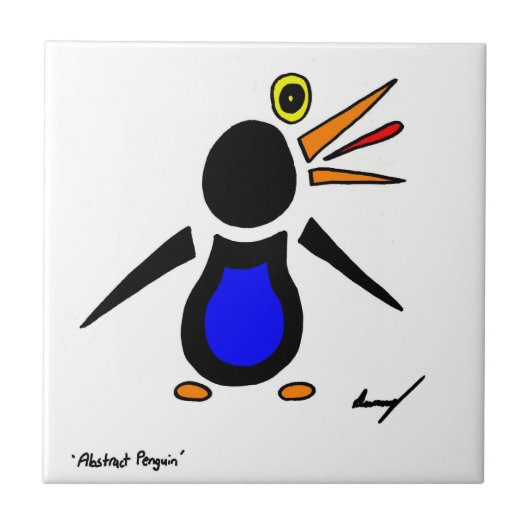 Abstrakte Pinguin Tile Fliese (Vorderseite)
