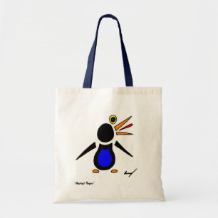 Abstrakte Pinguin-Tote-Tasche Tragetasche